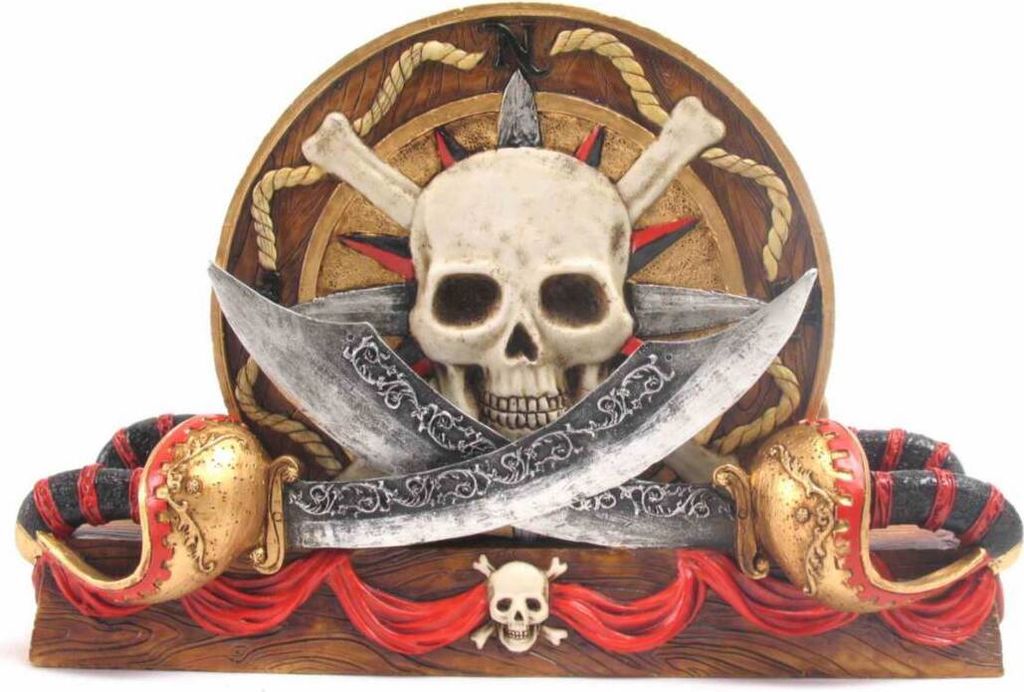 Veronese Untersetzer Piratentotenschädel mit Halter