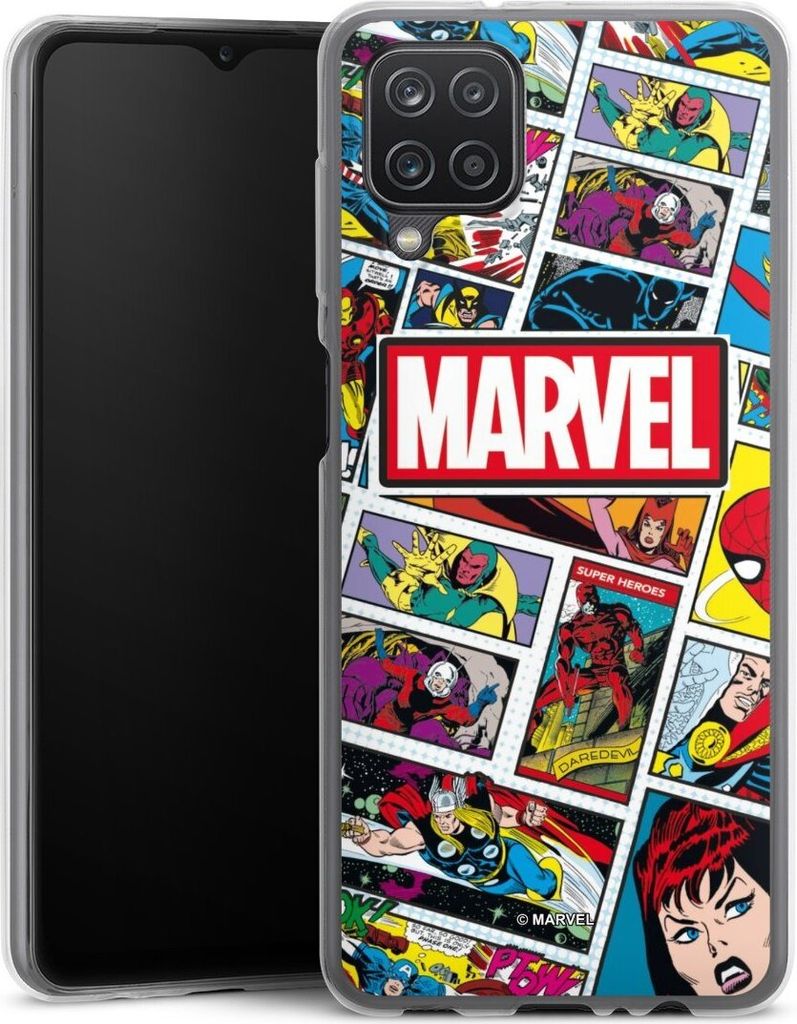 DeinDesign Slim Hülle für Samsung Galaxy A12 Silikon Case Ultra Dünn Handyhülle Comic Muster Marvel