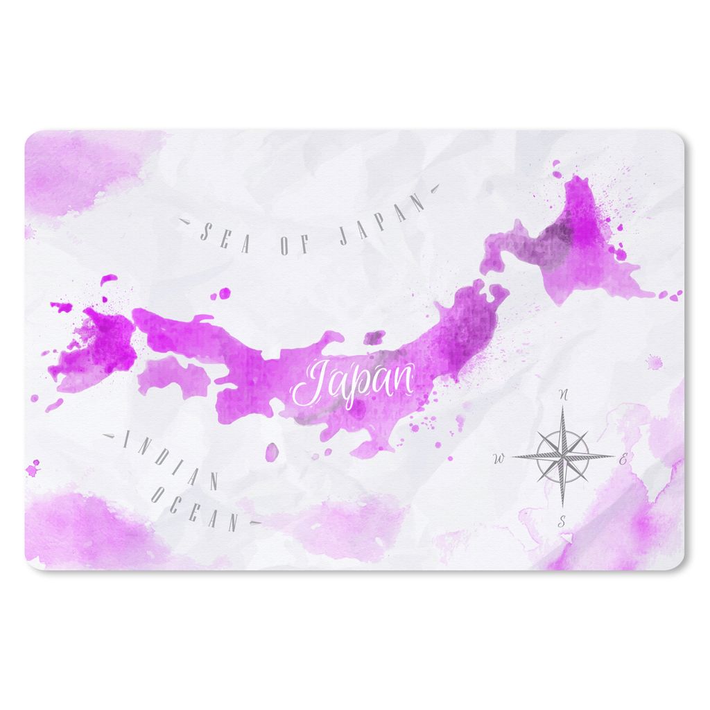 MuchoWow Mauspad Mousepad Karten - Japan - Ölfarbe 27x18 cm - Mousepads - Maus Mat - Pad - Mausunterlage - Büroartikel - Desk Matten