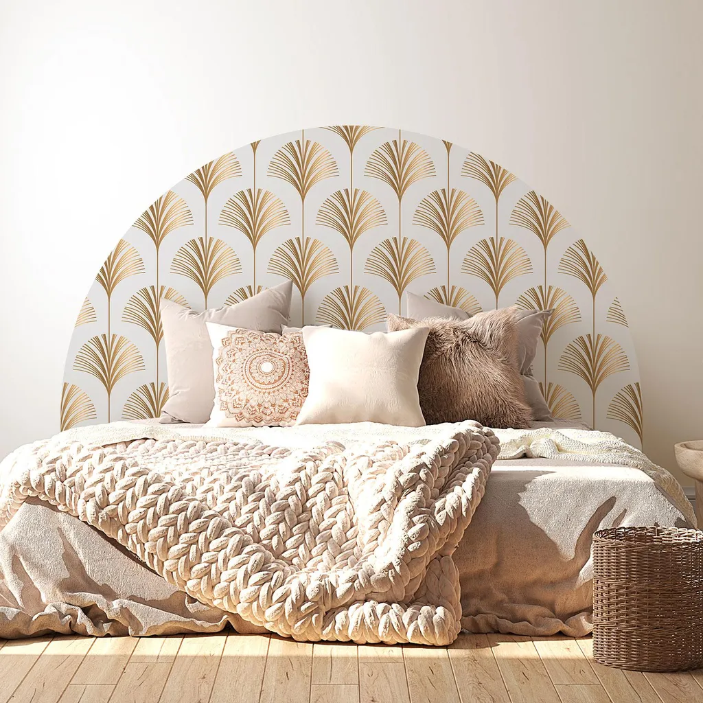 Tête de Lit Adhésive Mate Largeur 200cm Motif Élégant pour Lit 160 cm
