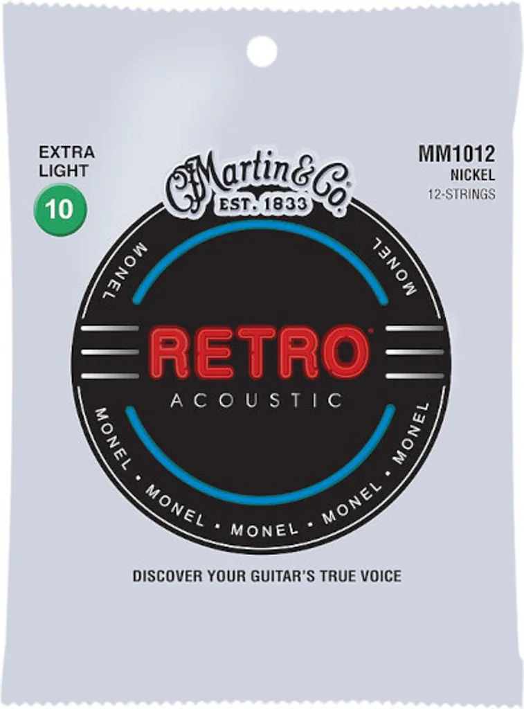 Cordes Martin Retro MM1012 extra light pour guitare 12 cordes