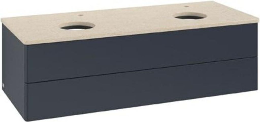 V&B Waschtischunterschrank ohne Frontstruktur Antao 120x36x50cm, HL, WBP botti., md b m Lac