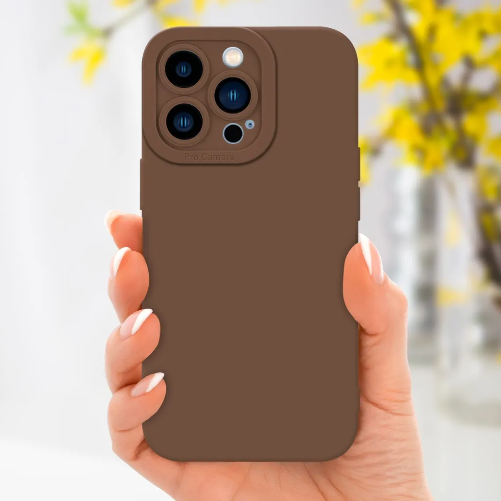 Cover iPhone 13 Pro Cadorabo Marrone - Silicone Morbido e Resistente - 8