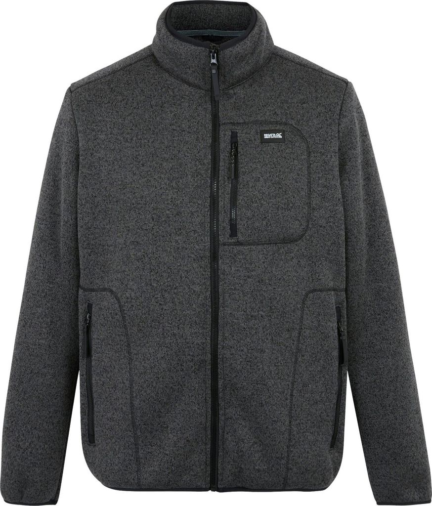 Regatta - "Barlee" Fleecejacke für Herren, Durchgehender Reißverschluss, meliert RG12185 (L) (Schwarz)