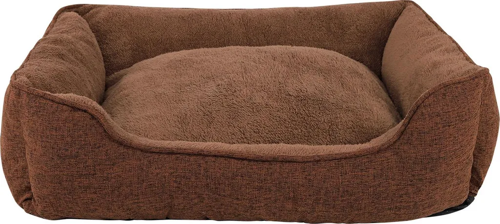 Divano per Cani Lionto 75x60 cm - Letto Sfoderabile e Antiscivolo Marrone - 1