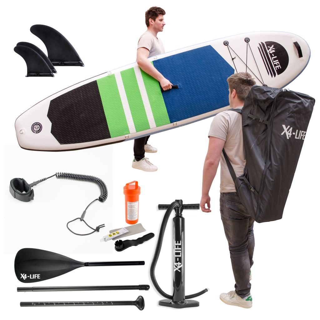 SUP Board Stand Up Surf-Board Paddelboard aufblasbar inkl Paddel Wellenreiter 