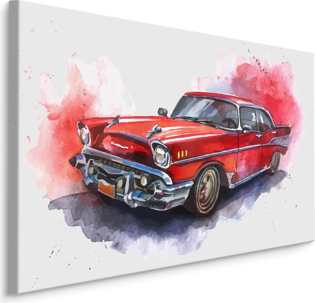 Quadro Moderno Auto Antica Astratta 70x50 | Decorazione Parete XXL Luxury