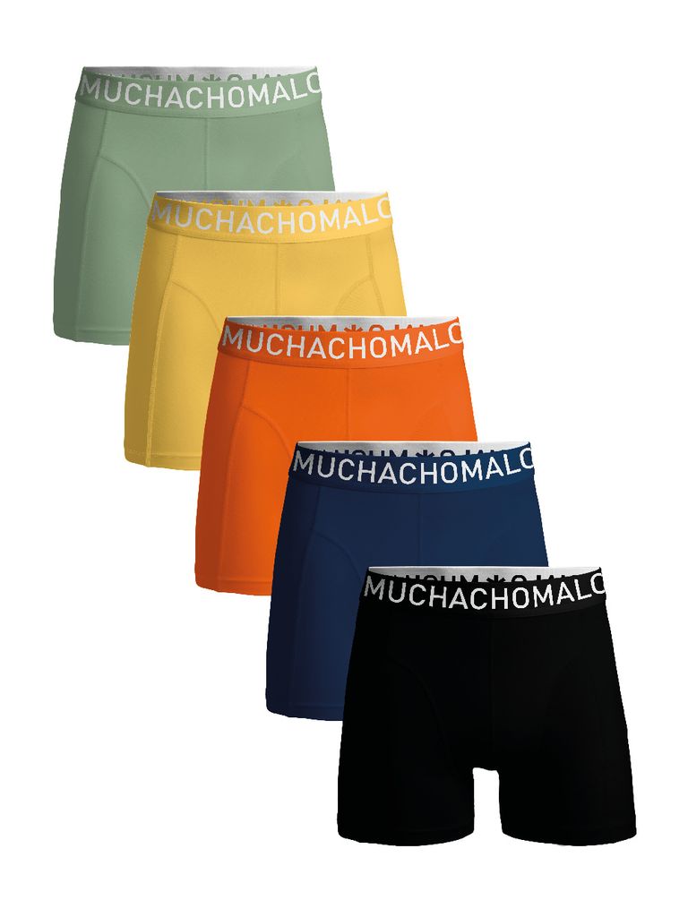 Muchachomalo Herren Boxershorts – 5er Pack – Baumwolle Stretch – Bequeme Unterwäsche – Größe XL - LCSOLID1010-131