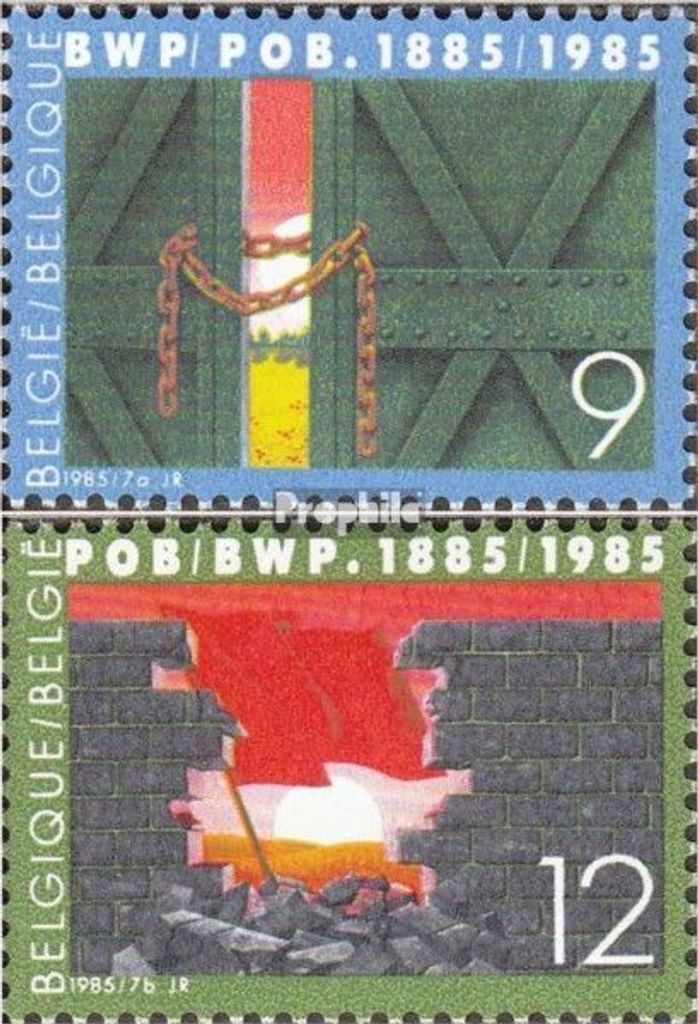Briefmarken Belgien 1985 Mi 2219-2220 (kompl.Ausg.) postfrisch Belgische Arbeiterpartei