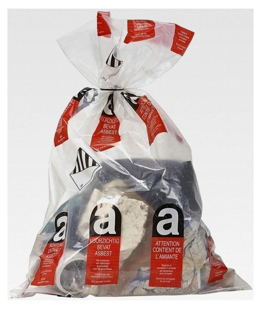 25 Stück LDPE Asbestsack Transparent | 80x120 | 25KG | 80L | Asbest Big Bag Säcke