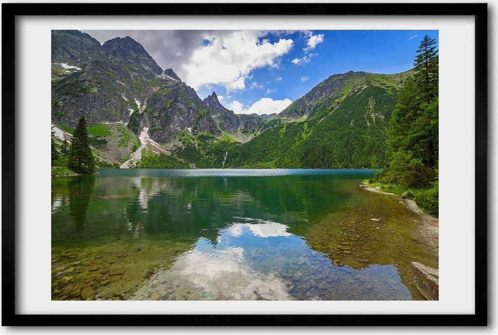 Bild 60x40 MDF-Rahmen, Wandkunst Marine Auge Tatry