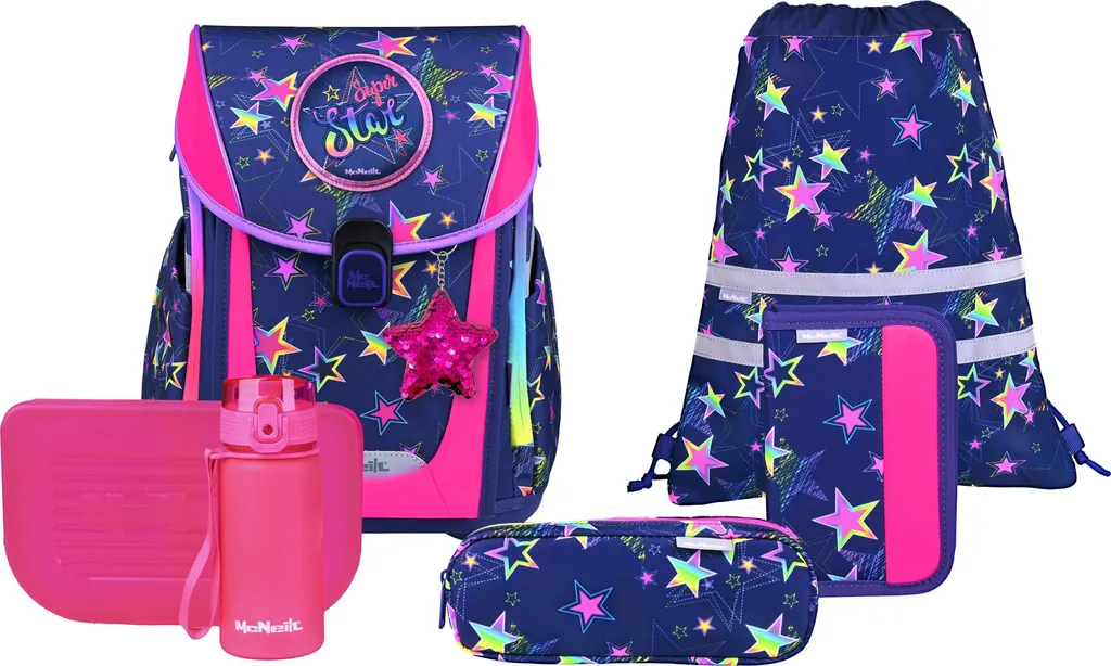 McNeill Primo Stars : Cartable de Qualité avec Set de 9 Pièces Coloré