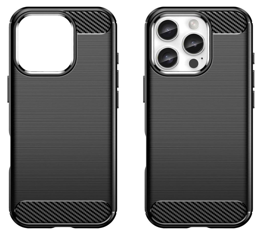 Etui silikonowe Carbon Case do iPhone 16 Pro - czarne Zdjęcie produktu 
