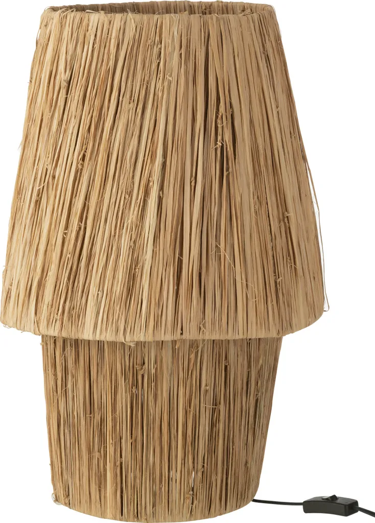 Luminaire Bohème pour Salon Sara J-Line - Lampe Seegras Naturell Zen