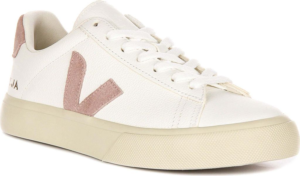 Veja Campo Leather In White Pink For Women – 7 UK - 40 EU - Produktbild 