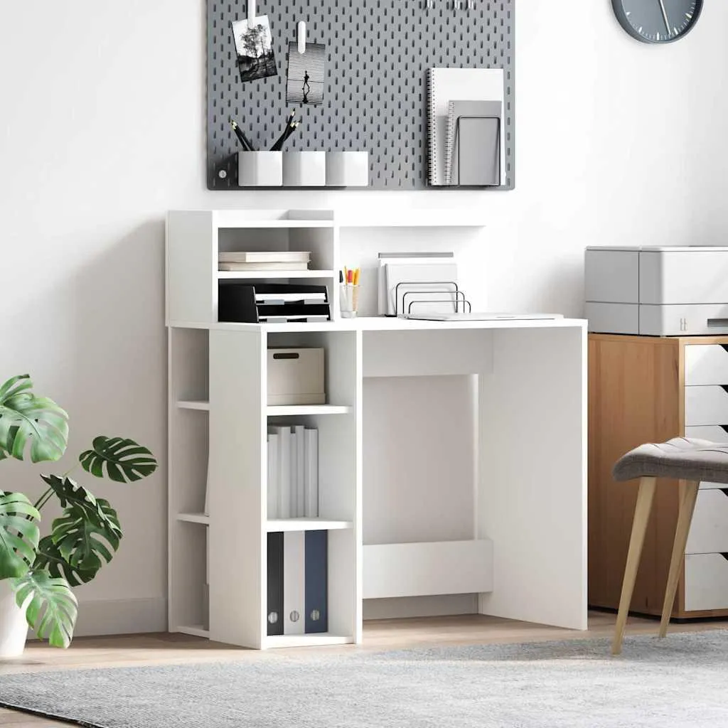 Offerta Scrivania Maison Exclusive Bianca 90x48 - Mobile Ufficio Kit