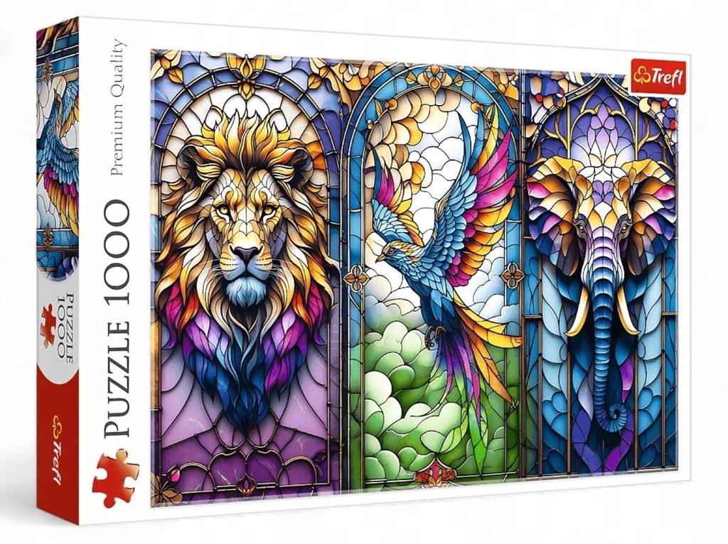Puzzle 1000 elementów Witraż Zwierzęta Trefl Obrázok produktu 