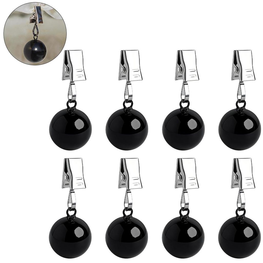 Tischdecken-Gewichte, 8-teiliges Set Marmor-Design, mit Clips, Tischdecken-Gewichte, geeignet für Familienfeiern, Camping, Hochzeiten, Gartenpicknick