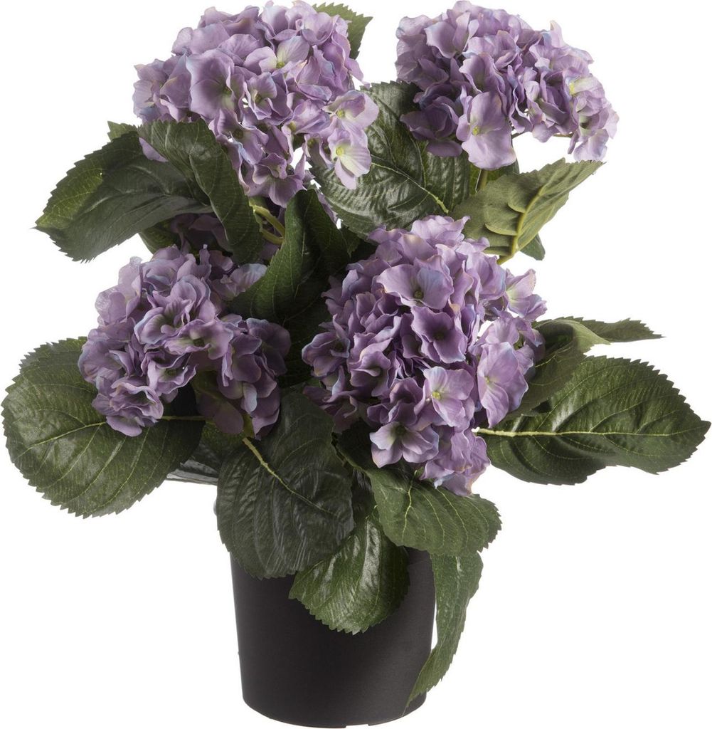 Louis maes Kunstliche Pflanze - Hortensie hydrangea - lila - 44 cm