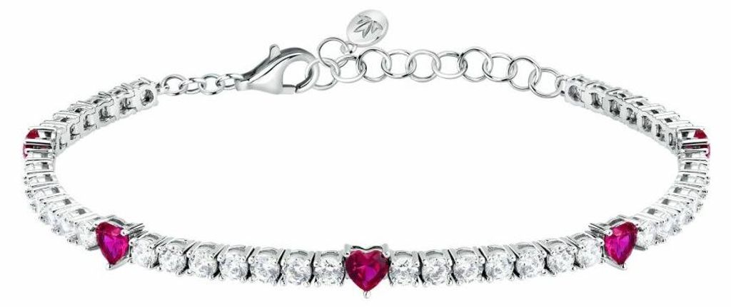 Tesori Romantisches Tennisarmband aus recyceltem Silber SAIW236