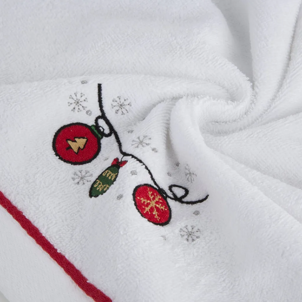 Eurofirany Serviette Gerda 70x140 cm en coton blanc décor Noël chic - 3