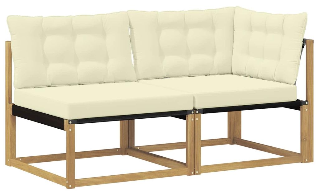 vidaXL Sectional Sofa Einheiten mit Kissen Weiß 162,5 x 83 x 73 cm