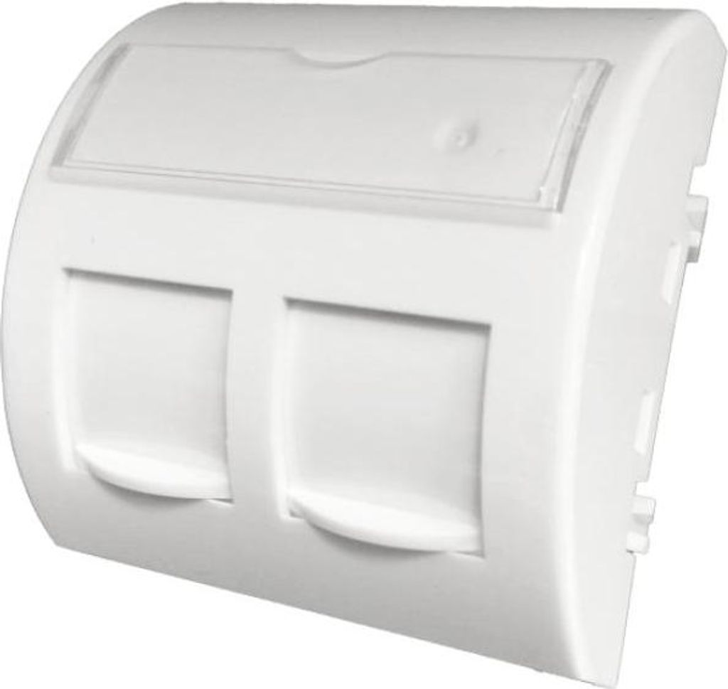 Adapter 45x45 2xRJ45 mit Staubklappen ALANTEC
