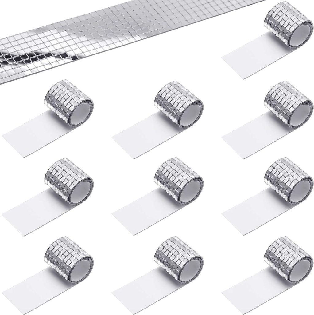 Spiegel Mosaikfliesen Selbstklebend Glas Mosaik Silber DIY Produktbild 