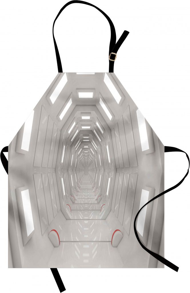 ABAKUHAUS Weltraum Kochschürze, Galaktische Reise atmosphärischer Plasma-Kosmonaut-Transport-Innenarchitektur, Farbfest Höhenverstellbar Waschba...