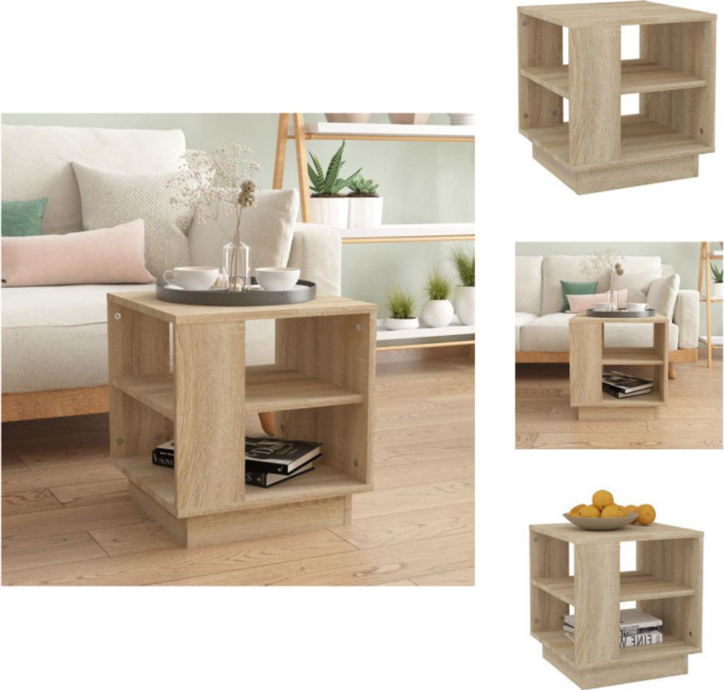 vidaXL Couchtisch Sonoma-Eiche 40x40x43 cm Holzwerkstoff - Couchtische