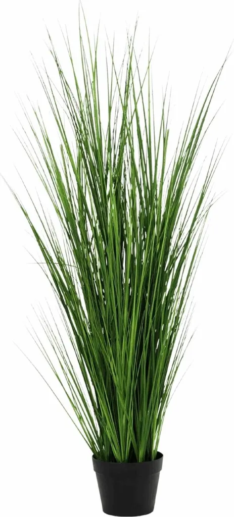 Plante décorative herbe à oignon 130 cm artificielle pot noir discret