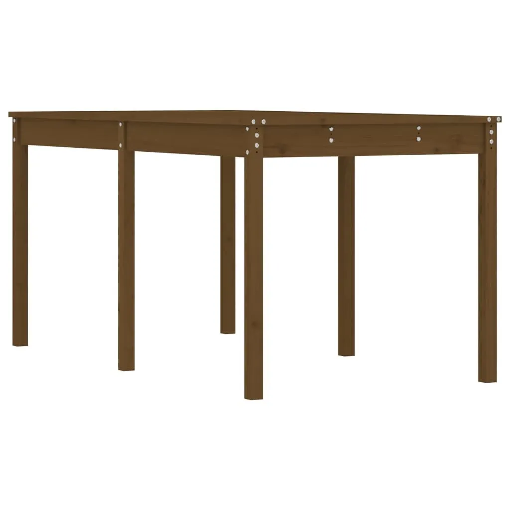 Tavolo da giardino marrone miele 159,5x82,5x76 cm in legno di pino massiccio