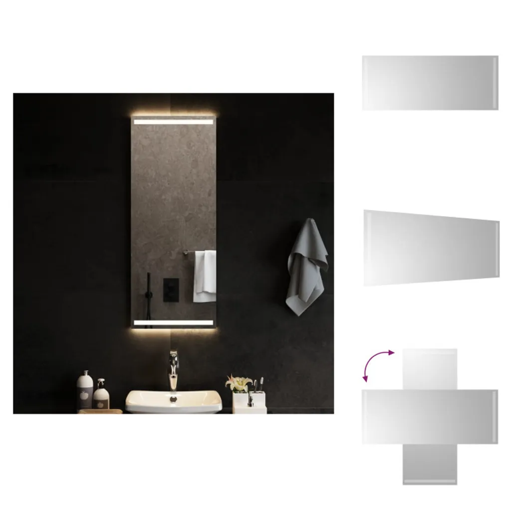 Specchio Bagno LED vidaXL 100x40 cm IP65 | Specchiera USB Smart - 1