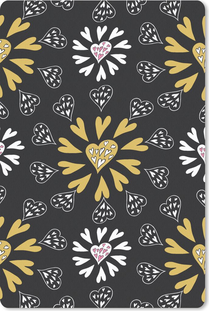 MuchoWow Mauspad Mousepad Mädchen - Herz - Schnittmuster - Mädchen - Kinder - Kinder 40x60 cm - Mousepads - Maus Mat - Pad - Mausunterlage - Sc...