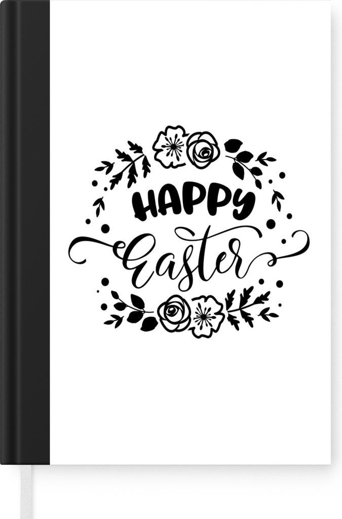 MuchoWow Notizbuch Tagebuch Haushaltsbuch Notebook A5 Ostern - Zitate - Frohe Ostern - Blumen - Notizblock - Notizheft - Notebook - Schreibblock ...
