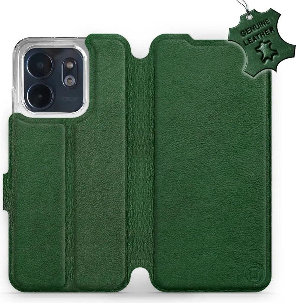 Echtleder Handyhülle für Infinix Smart 9, Mobiwear Leather, Grün