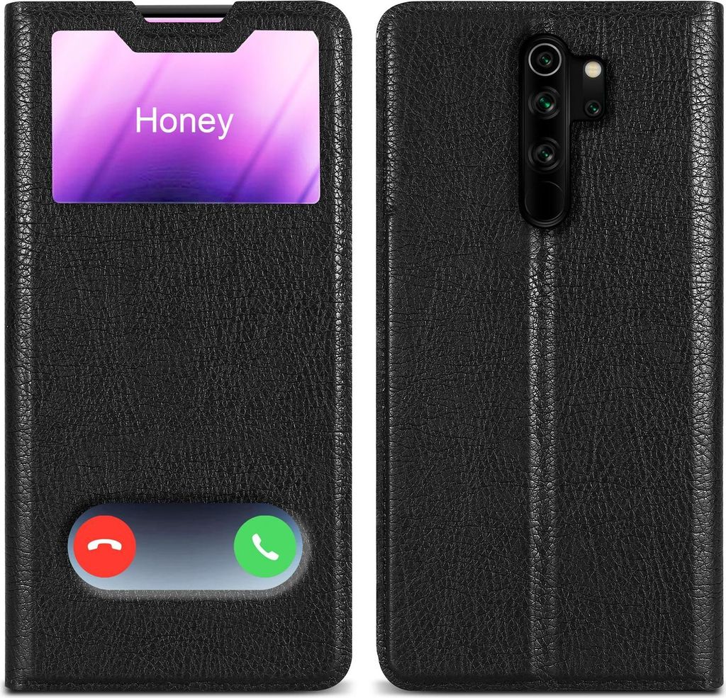Cadorabo Schutzhülle für Xiaomi RedMi NOTE 8 PRO Hülle in Schwarz Handyhülle Book Case Cover Etui