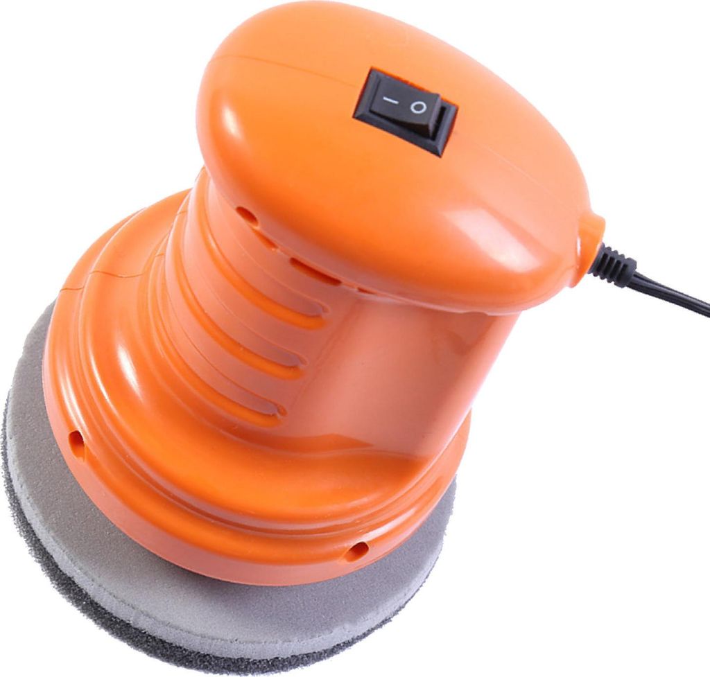 Mini-Wachsmaschine für Autos, 12 V, hocheffizient, Polieren, Detaillierung, Kratzerentferner, elektrischer tragbarer Wachser, Orange