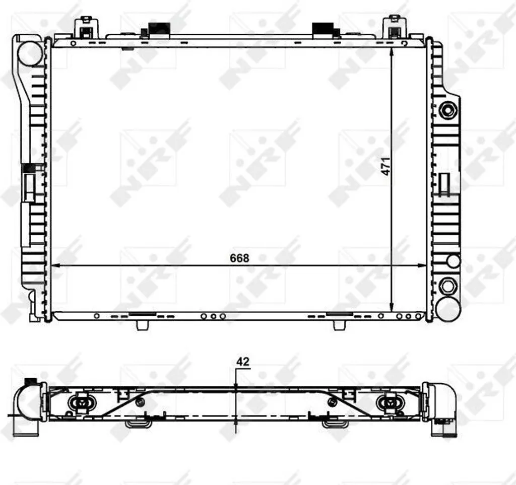 Radiateur moteur NRF 1405001303 en aluminium pour Classe S W140 Fiable