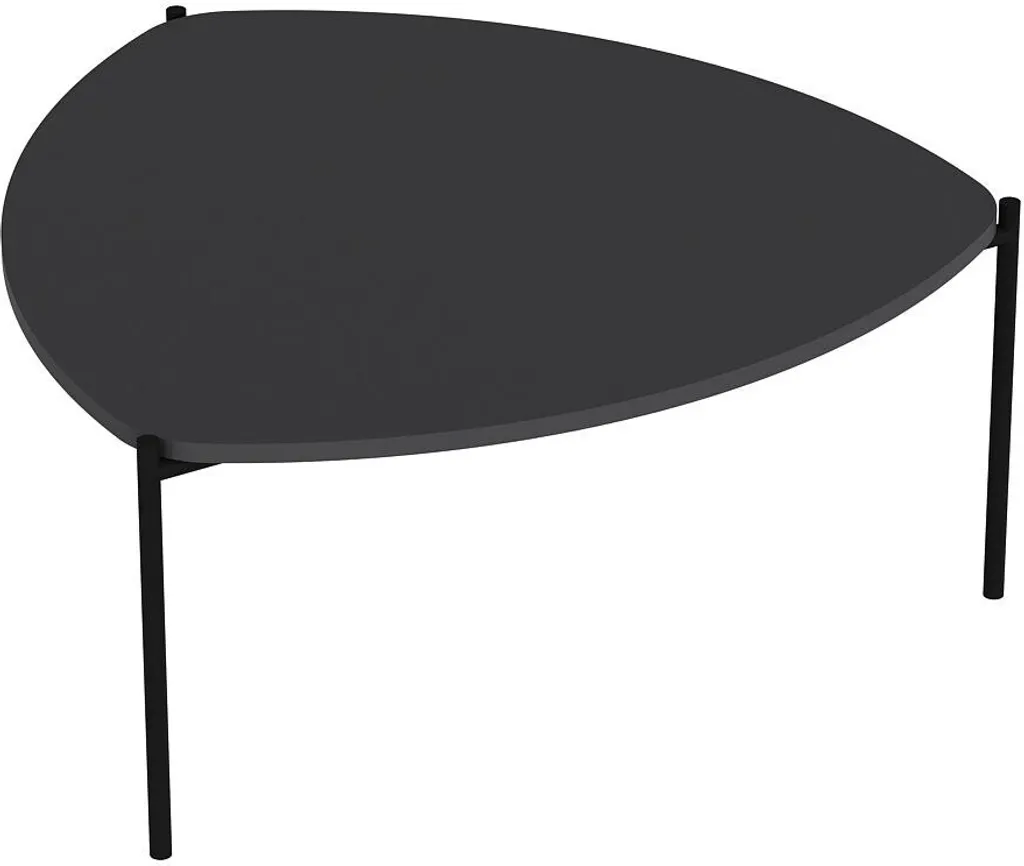 Table basse robuste Lenny coloris anthracite mat design moderne 90cm