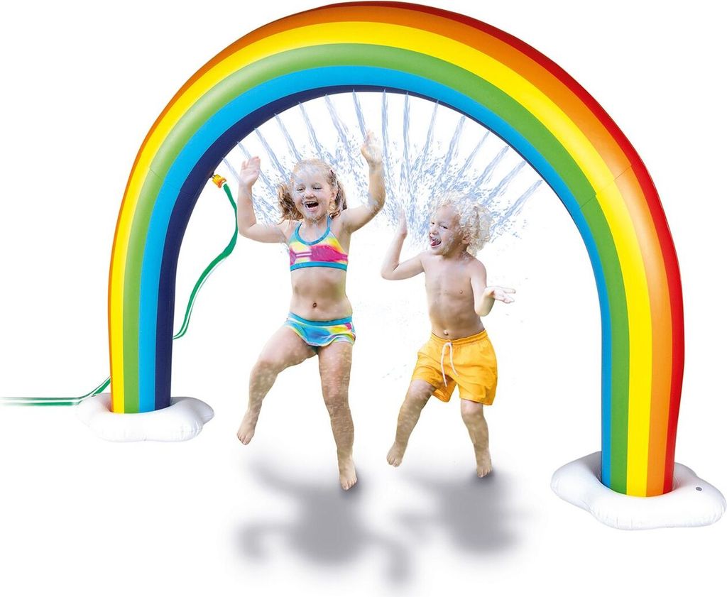Happy People Regenbogen-Sprinkler Aufblasbar 216x46x153 cm Produktbild 