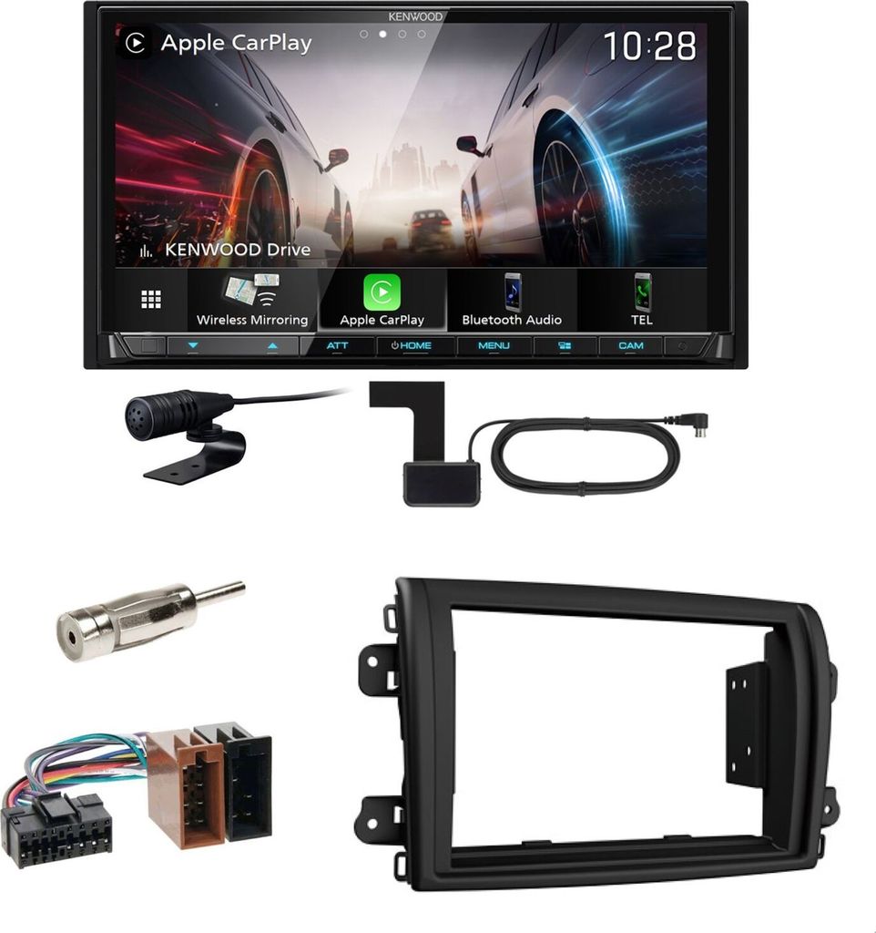 Kenwood DMX8021DABS Android Auto CarPlay Einbauset für Fiat Ducato ab 2022