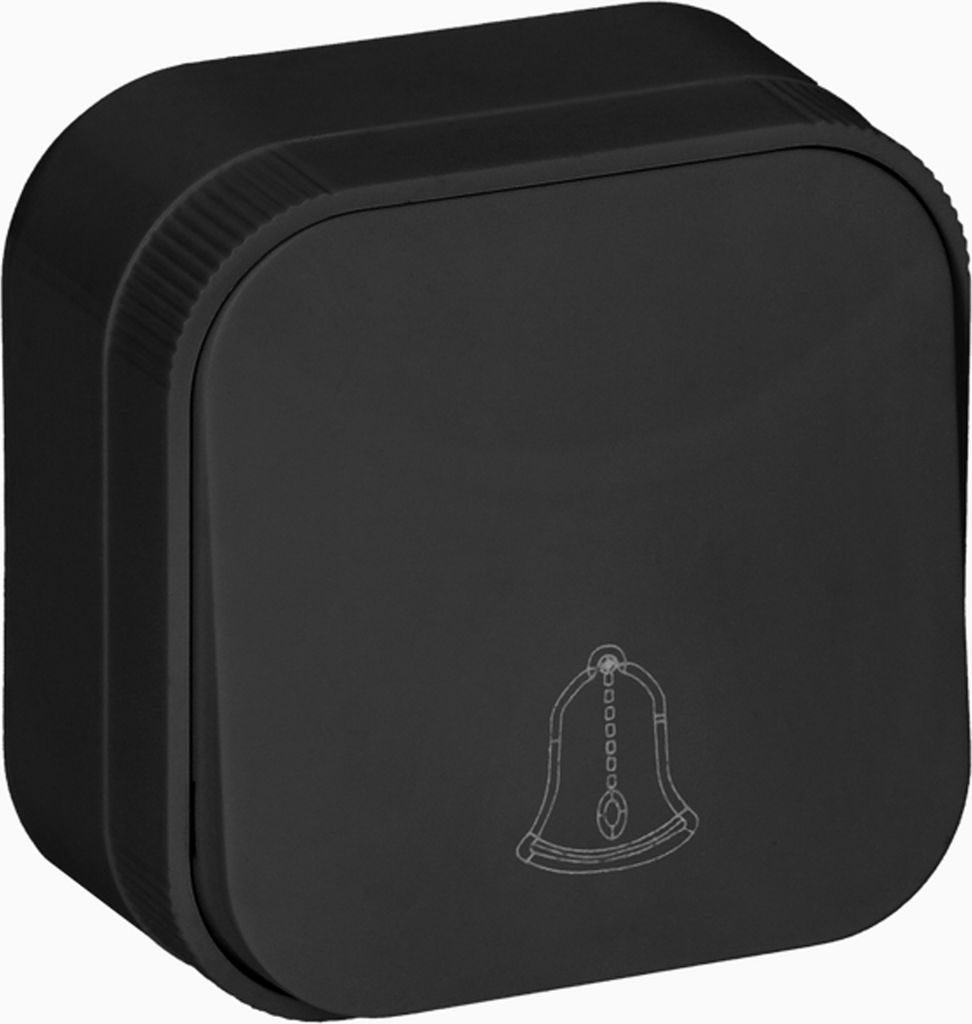 Aufputz Klingelschalter schwarz Schalter Klingeltaster Aufputzschalter