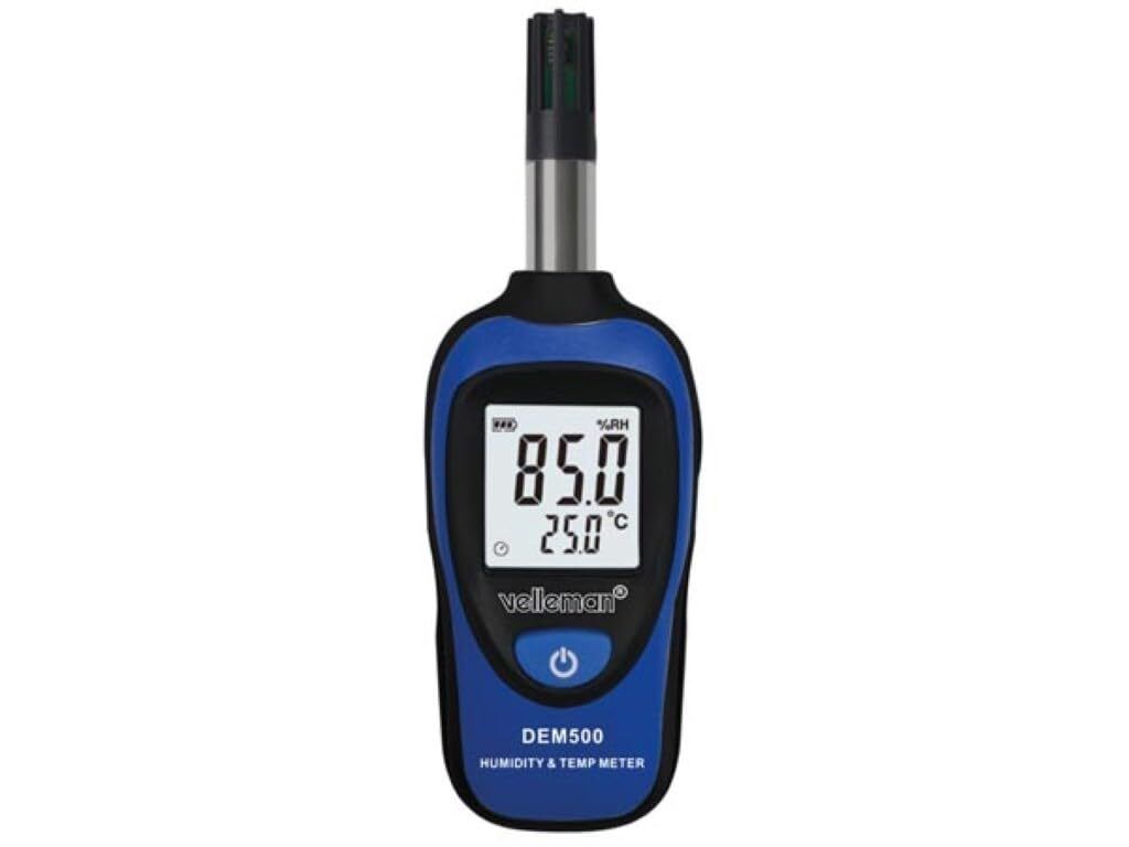 Velleman Mini thermo-/hygrometer, LCD-Display mit Hintergrundbeleuchtung, -20 °C bis 70 °C,