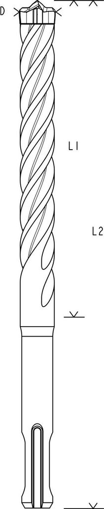 Hammerbohrer Expert SDS-7X D.6mm Arbeits-L.100mm L.165mm Produktbild 23