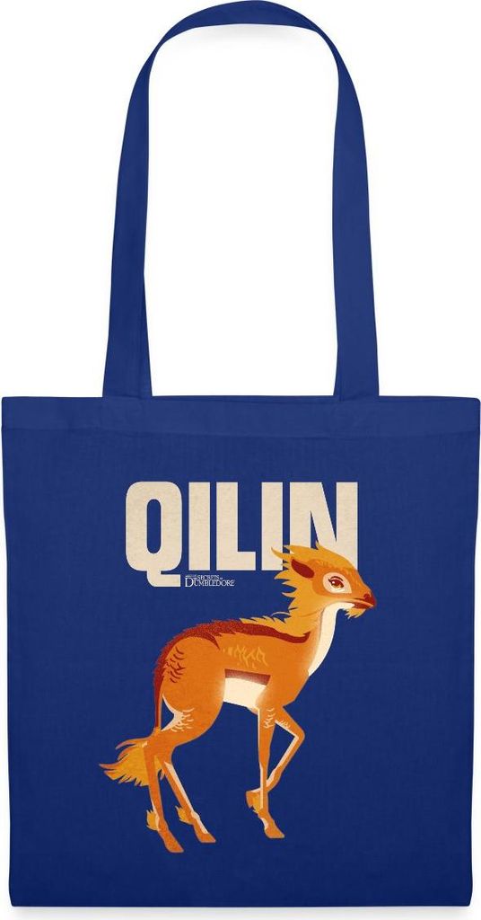 Spreadshirt Phantastische Tierwesen 3 Qilin Einhorn Stoffbeutel, One size, Royalblau