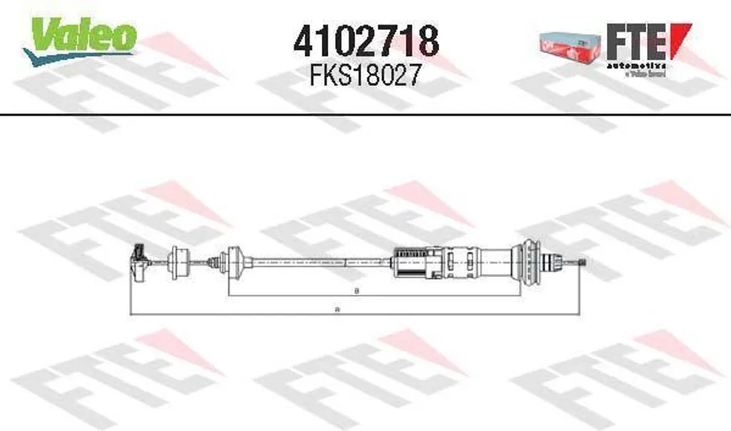 Câble d'embrayage pour 206 : Réparer avec Valeo 4102718 OE 2150CK