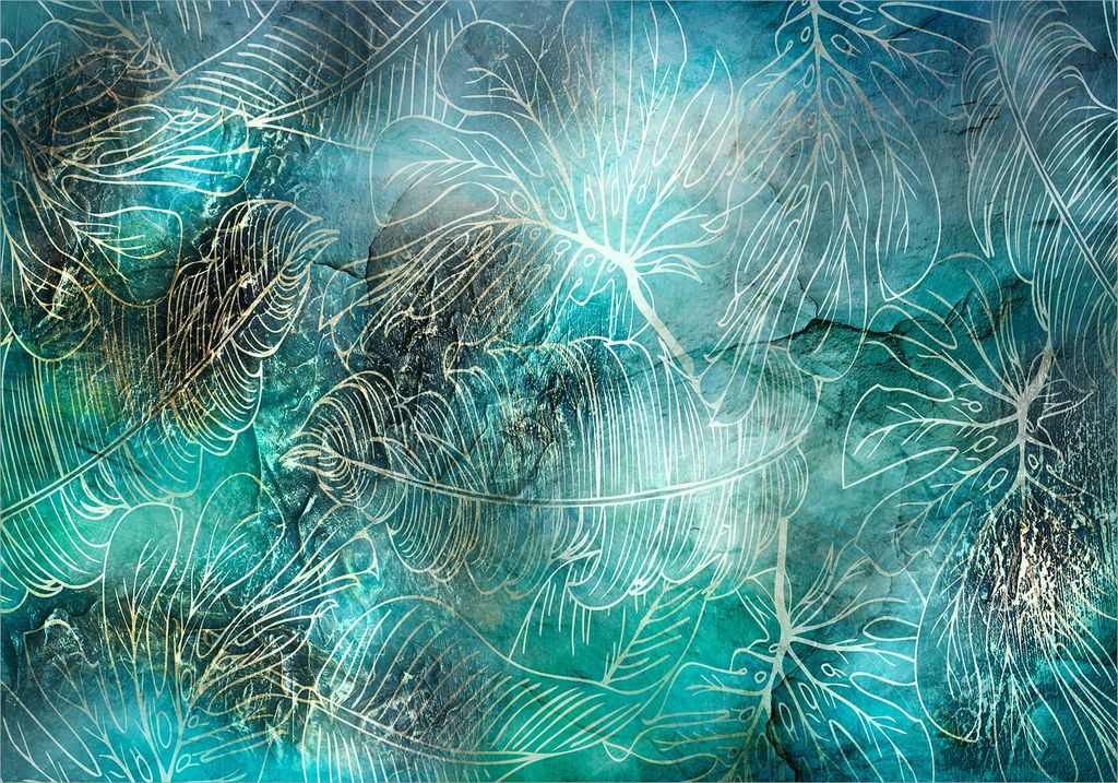 Vlies Fototapete Botanik 450x315 cm Vlies Tapeten Wandtapete XXL Natur Dschungel Monstera Pflanzen Blätter b-A-0839-a-a