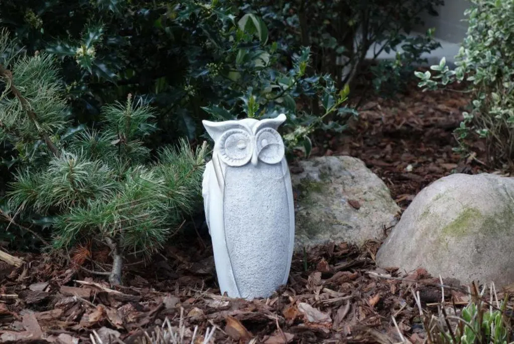 Décoration Jardin Chouette Pierre Robuste : Ne s'envole pas au vent