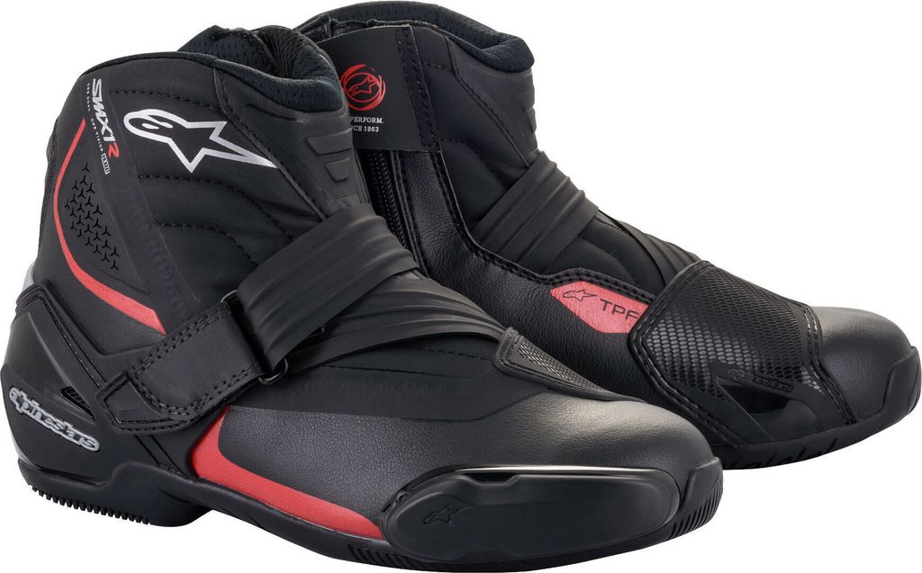 Alpinestars SM-1 R V2 Motorradschuhe, schwarz/rot, 46